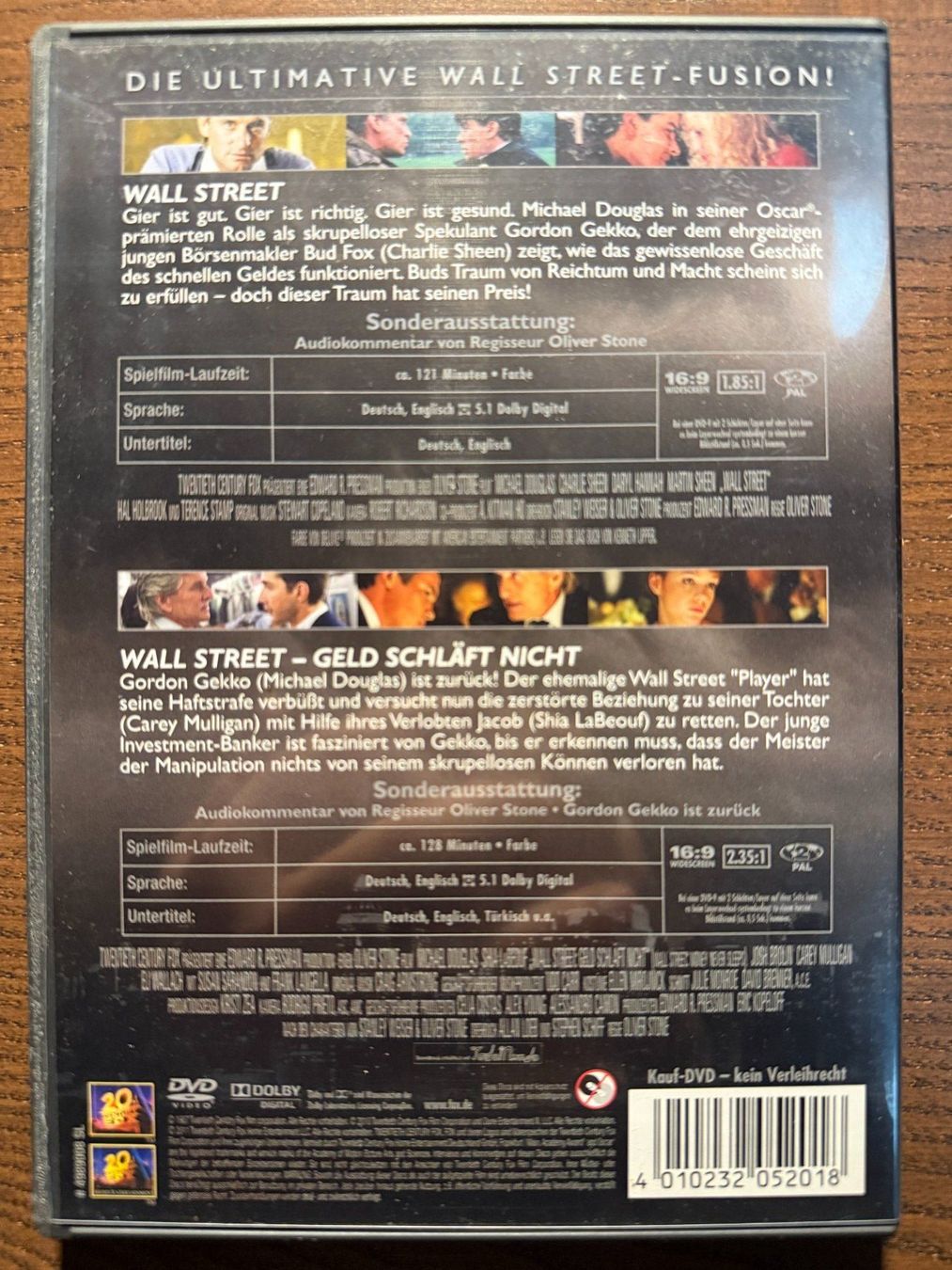 Alle DVDs: Wall Street 1 & 2 – Gebraucht aus Zürich von FilmFreunde 1