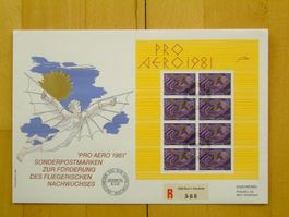 2 Pro Aero Kleinbogen auf FDC Kat.100.00