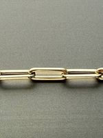 Bracelet or jaune 18K 750 paperclip