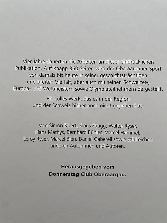 Libri: Sport im Oberaargau – Nuovo e nell'imballaggio originale da Lenzburg venduto da Ricardo1000 1
