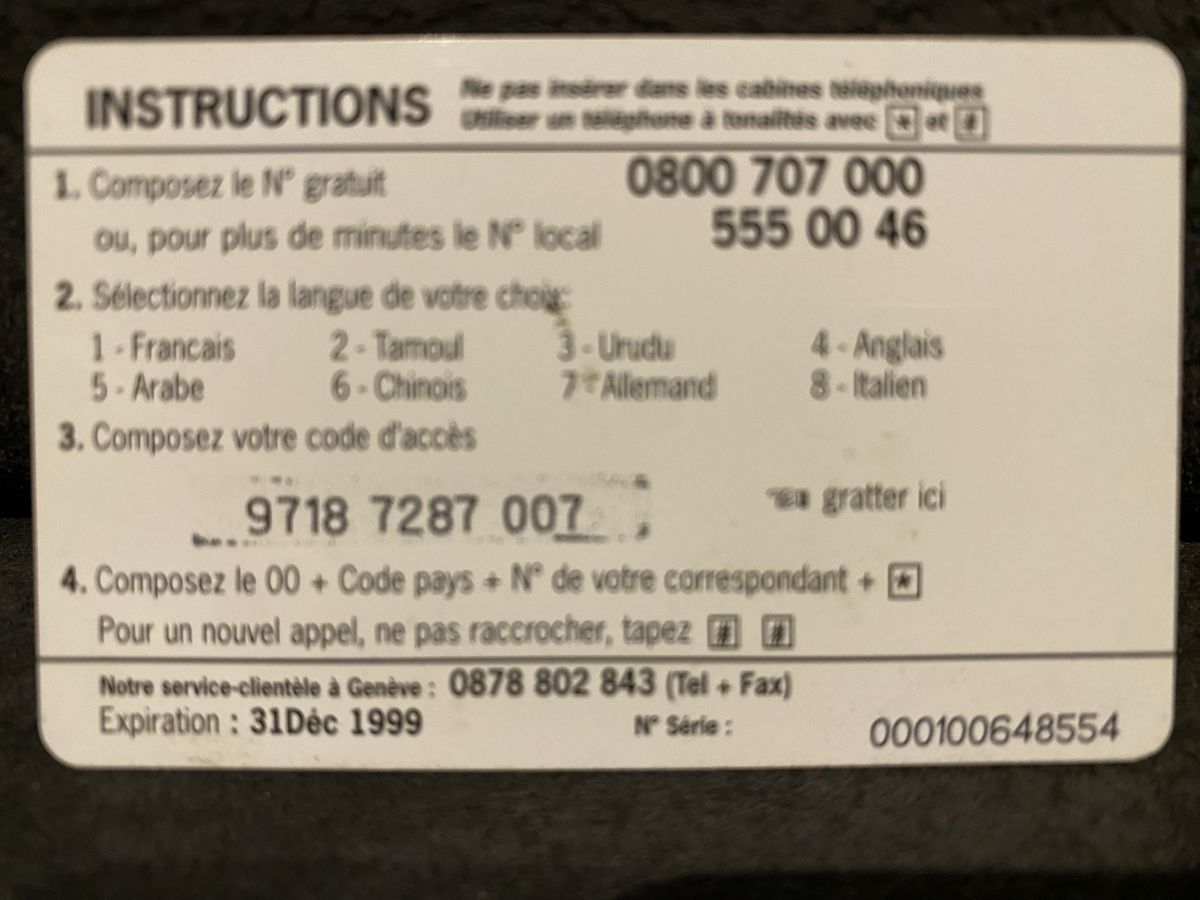 Schede telefoniche: Carte – Usato da Lausanne venduto da babacard10 1