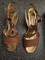 Lorbac Sandalen Siena Damen Gr 39.5 braun gold Leder