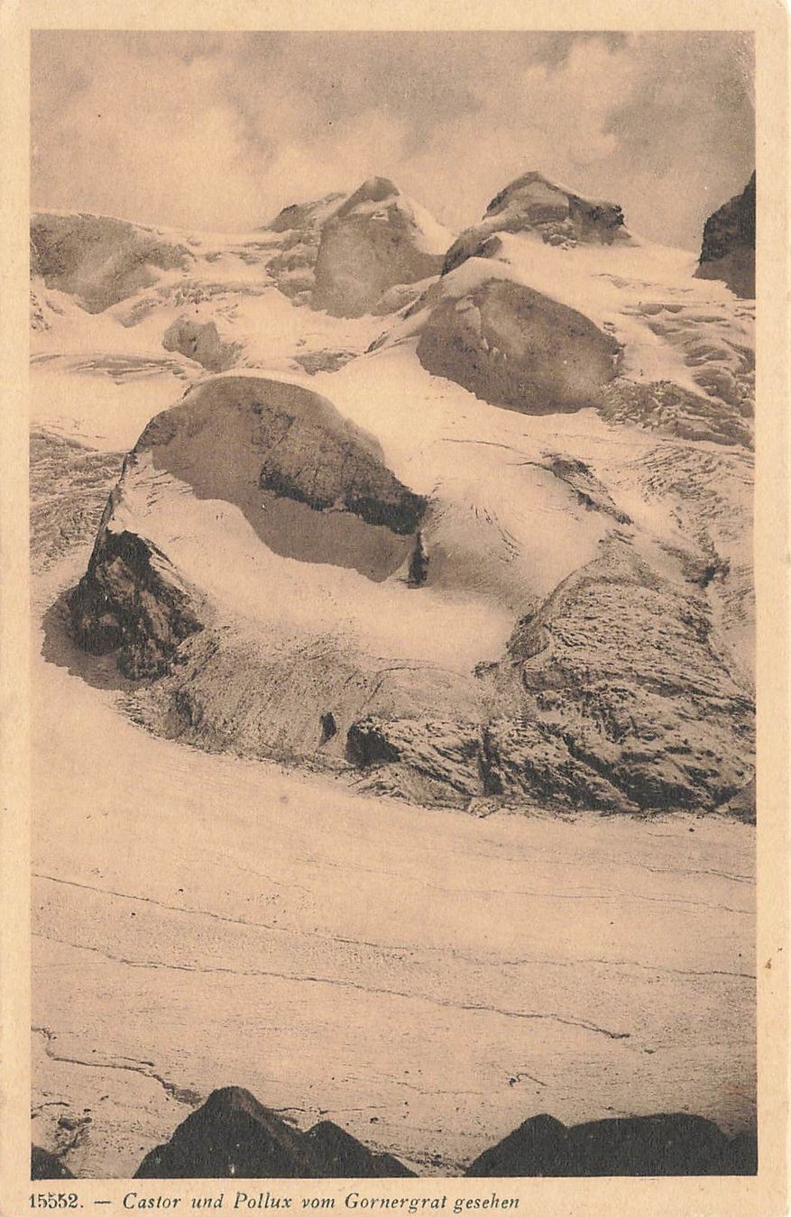 Cartoline postali: Zermatt (VS) Castore e Polluce visti dal Gornergrat – Usato da Biasca venduto da Blenio71