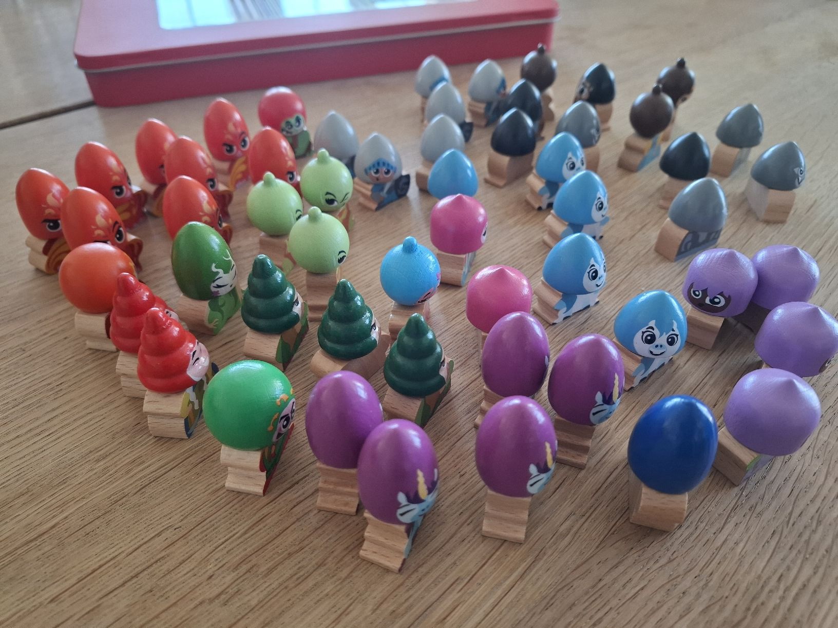 Migros Spielzeuge: Spin Mania,lot, ensemble de figurines en bois. – Neu (gemäss Beschreibung) aus Saignelégier von mar_kf97 2
