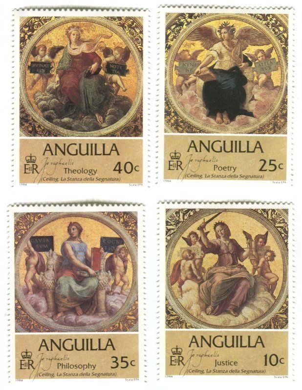 Tous les timbres: Briefmarken "Malerei. Raffael". Anguilla. – Neuf avec emballage d'origine à Basel par Butsch5