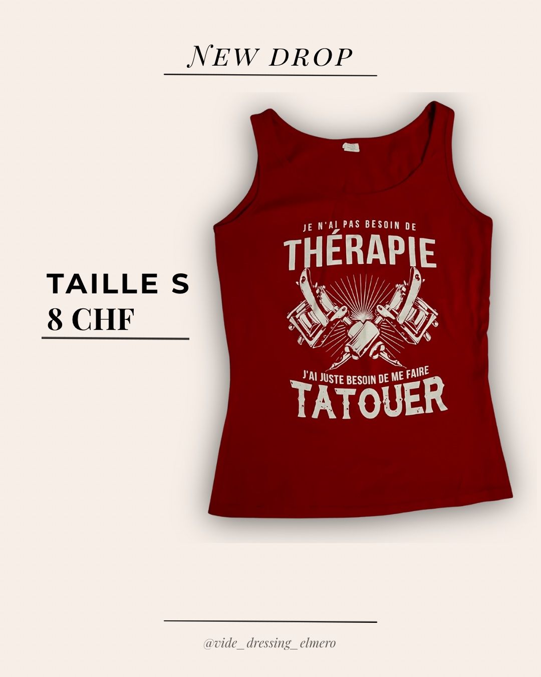 Top: Débardeur rouge taille S – Nuovo (secondo la descrizione) da Massonnens venduto da Rebelle88
