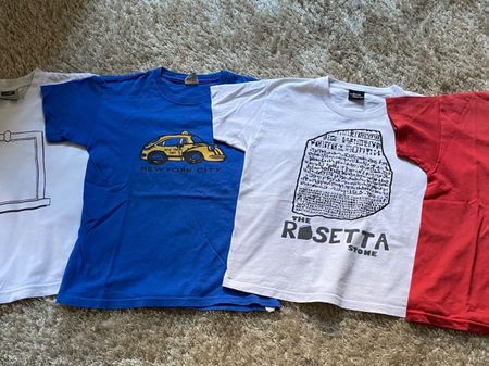 4 T-Shirts im Set, Kurzarm Sommer  Grösse  128  8 Jahre