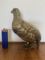 Dekofigur Rebhuhn Wachtel vintage Messing 0.74kg guter Zust.