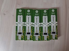 5 X SPARLAMPE 7 WATT  2 PIN  GENERAL ELECTRIC