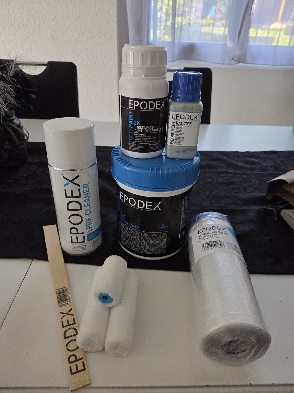 Colori: EPODEX 2K Fliesenfarbe Set Lichtgrau – Nuovo e nell'imballaggio originale da Lostorf venduto da _Venus_