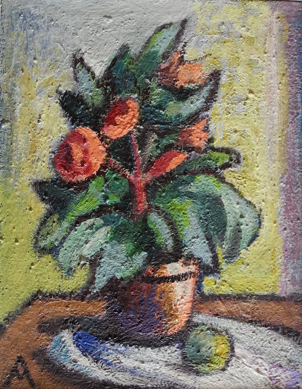 Dipinti: MATHYS Adolf 1889-1993 expr. Stilleben Begonien – Usato da Wünnewil-Flamatt venduto da ImposantArt