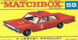 Matchbox Nr. 59 Fire Chief Car 1965