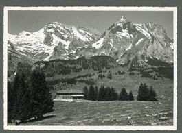 AK sw Jltios Unterwasser SG Restaurant, Säntiskette ≈ 1935