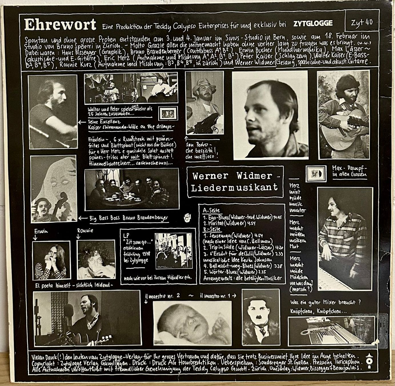 Dischi in vinile: Werner Widmer - Ehrewort // LP: VG+; Sleeve: VG+ – Usato da Zürich venduto da saltbee 1