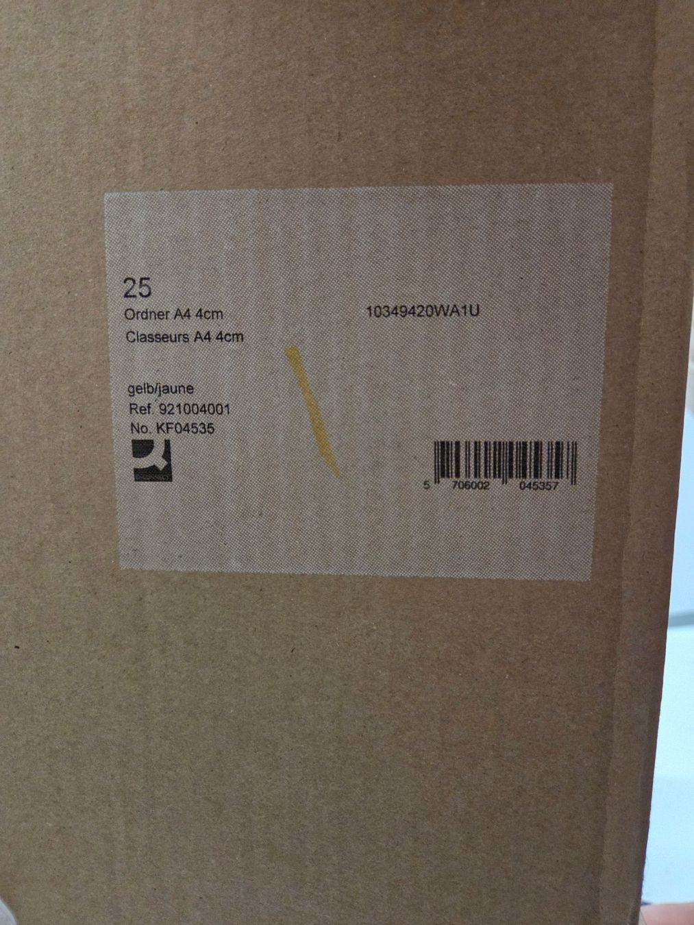Raccoglitori: 25 Ordner A4 4cm gelb NEU – Nuovo e nell'imballaggio originale da Ennetmoos venduto da Gamer2 1