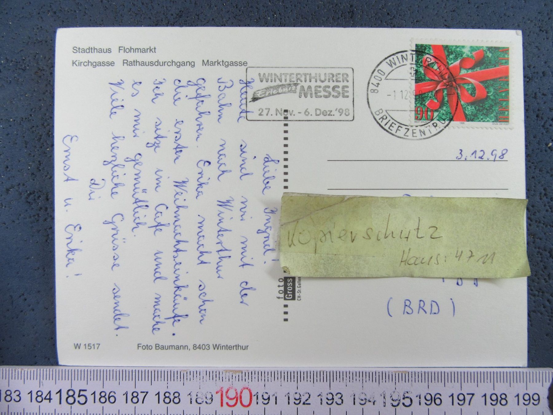 Cartoline postali: WINTERTHUR AK ZH – Usato da Ettingen venduto da Hausi4711 1