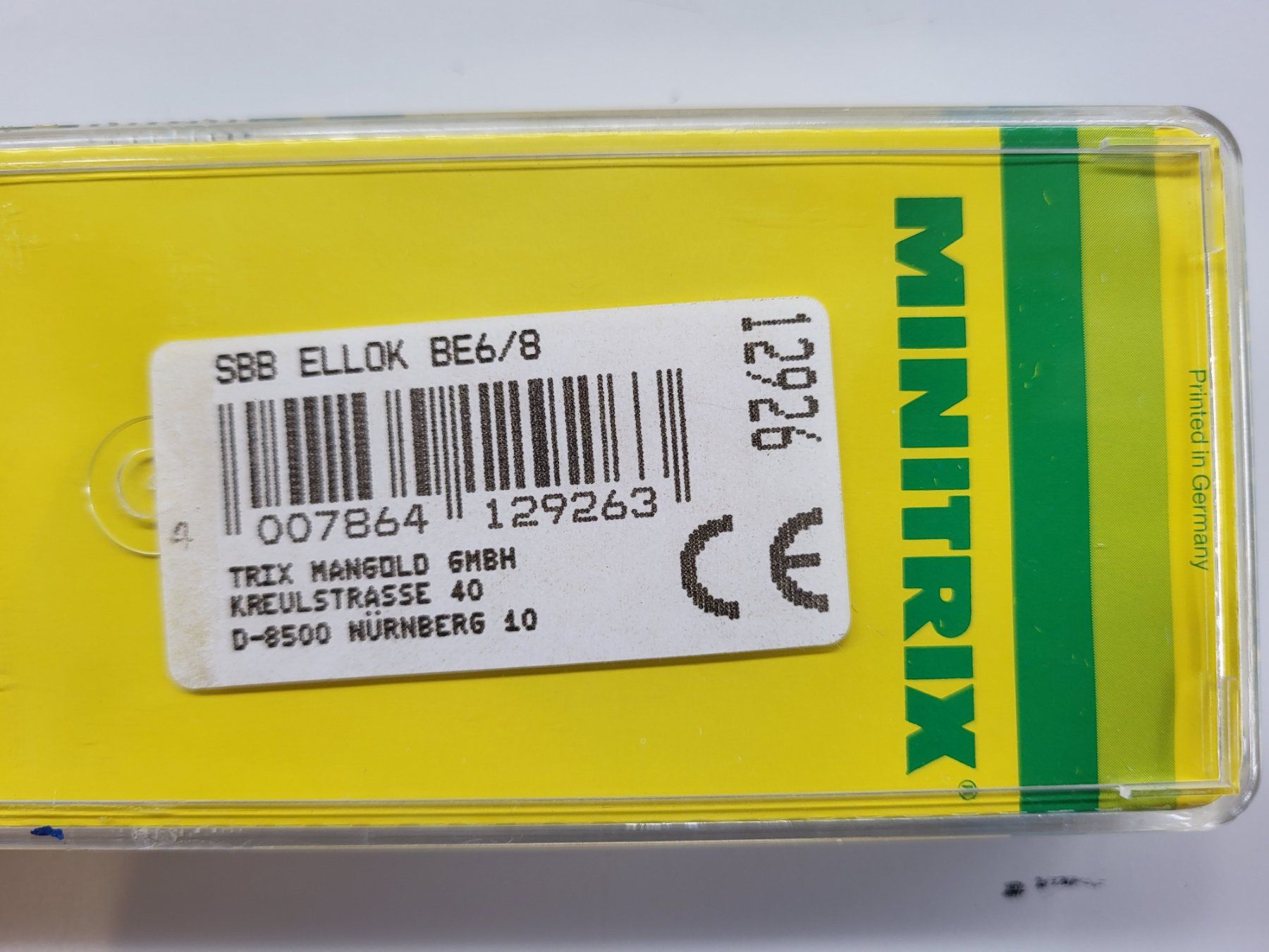 Trix Modellini di ferrovie: Minitrix 12926 SBB Be 6/8 III "Krokodil" – Usato da Brügg BE venduto da POU-BELLE 4