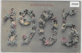 Bonne Annee 1905 aus Bebe-Köpfe - coloriert