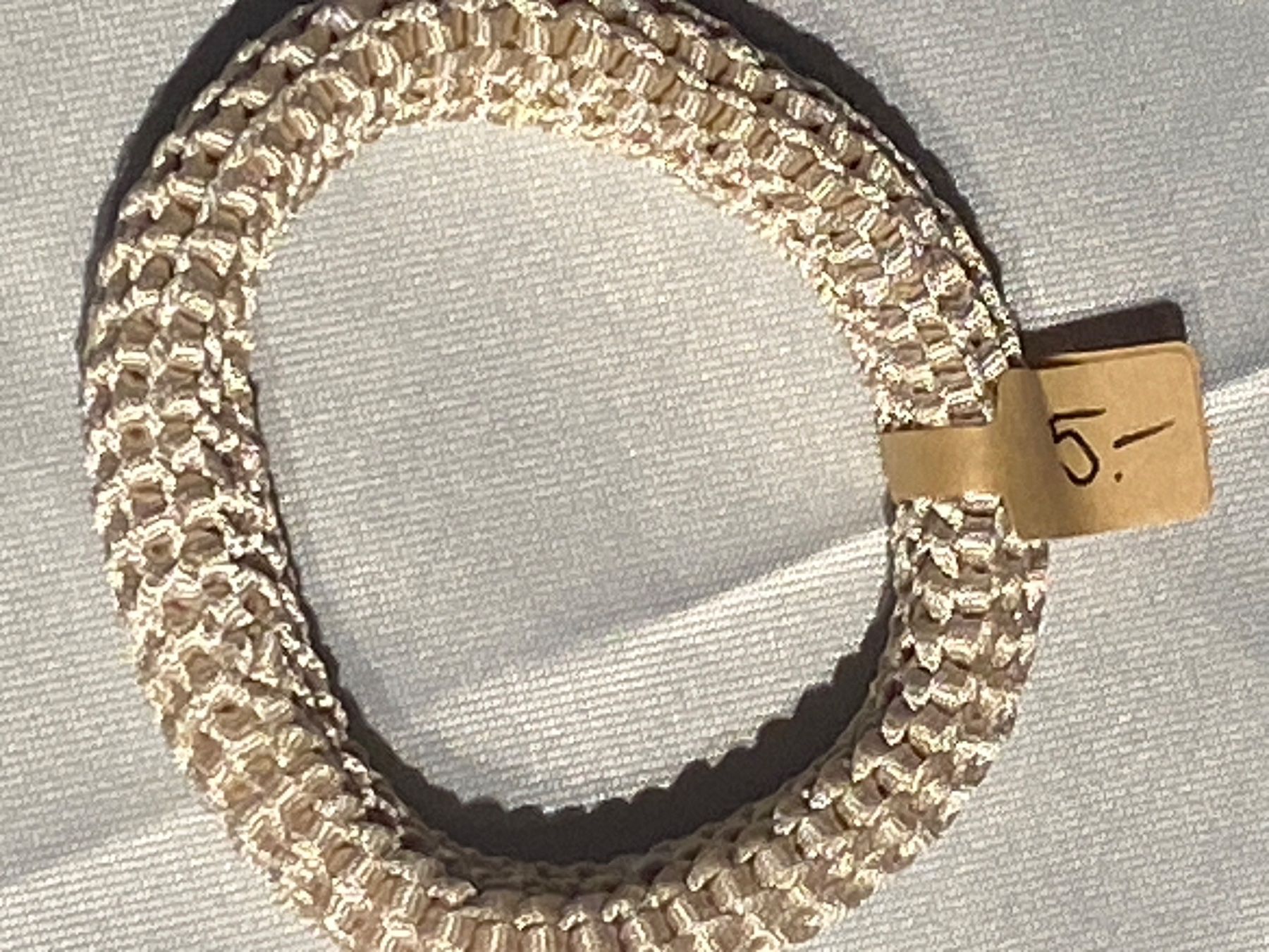 Bracciali & Braccialetti: STOFF ARMBAND-BEIGE,HANDGEMACHT – Nuovo e nell'imballaggio originale da Meienried venduto da ManuelaBoutique 4