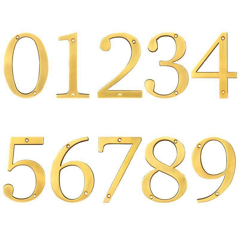 Schilder: 101mm Goldene Hausnummer (0-9) – Neu und originalverpackt aus Uerkheim von Kaufoption