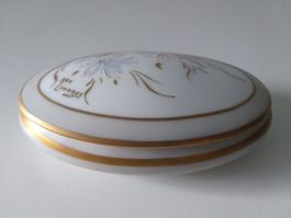 RAY LIMOGES OR FRANCE Bonbonnière / Deckeldose Décor main