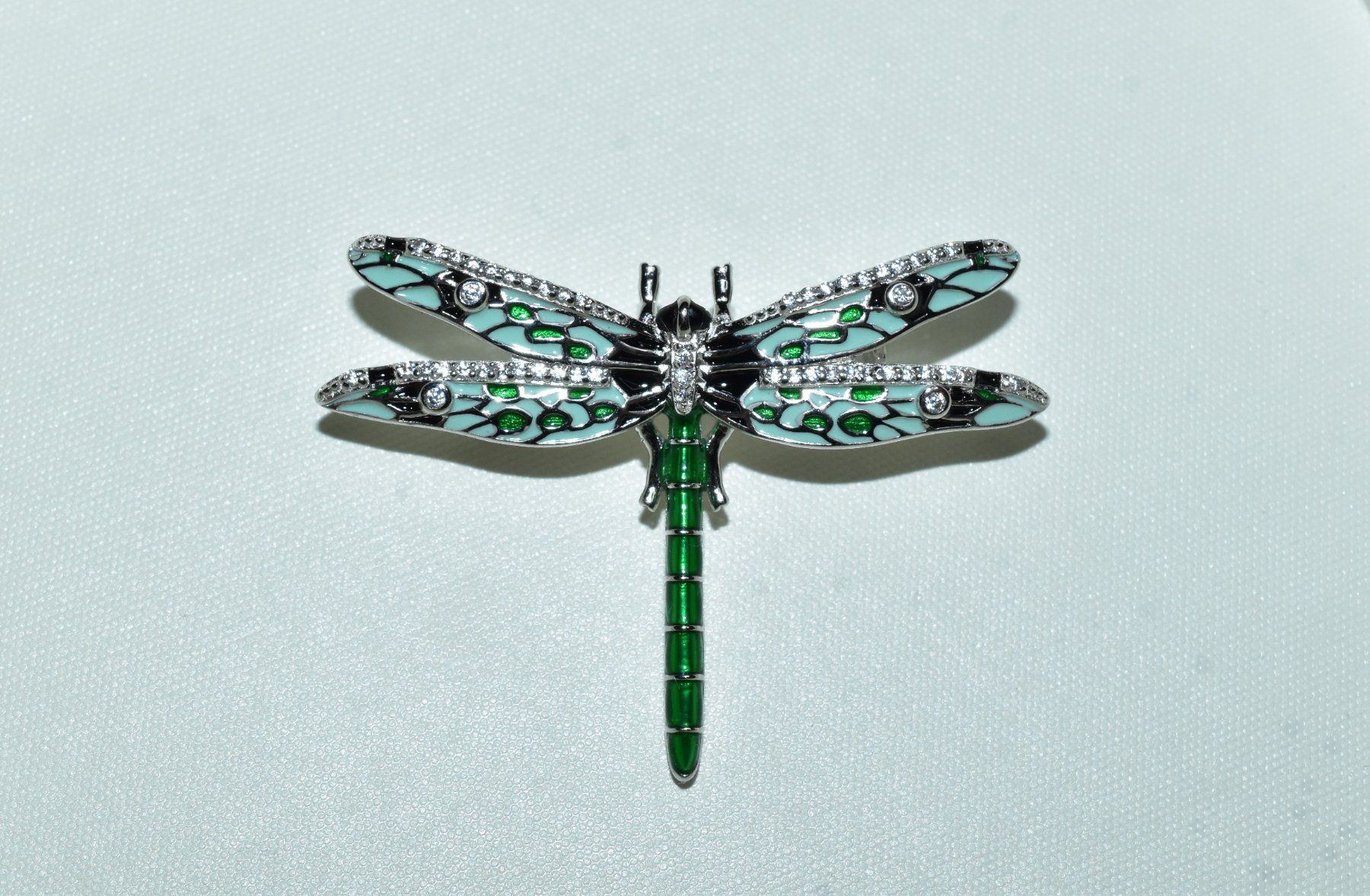 Spille & Fermagli: Damen Brosche aus Sterling Silber, "Libelle" – Nuovo e nell'imballaggio originale da Laufen venduto da flowerfan