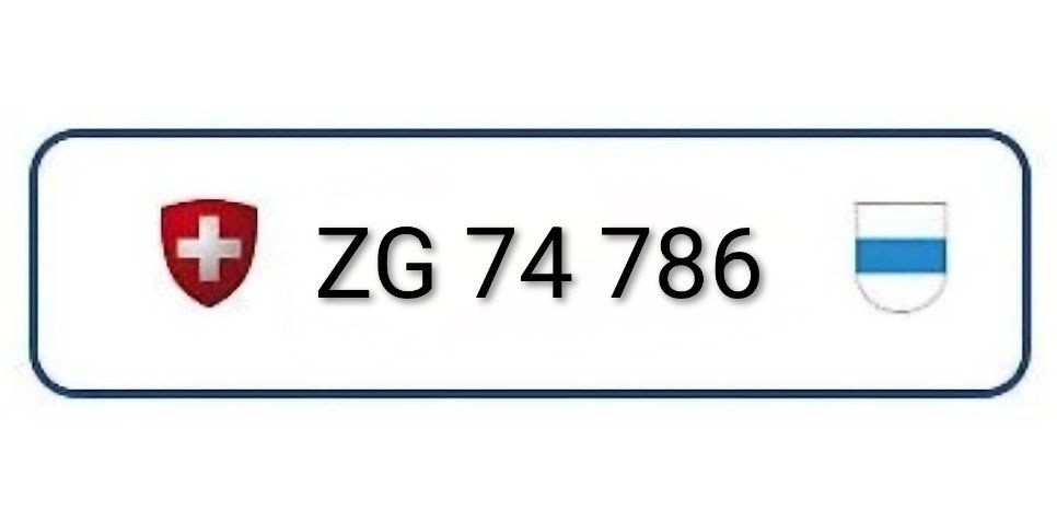 Insegne: Autokennzeichen ZG74786 – Usato da Rotkreuz venduto da Smith2000
