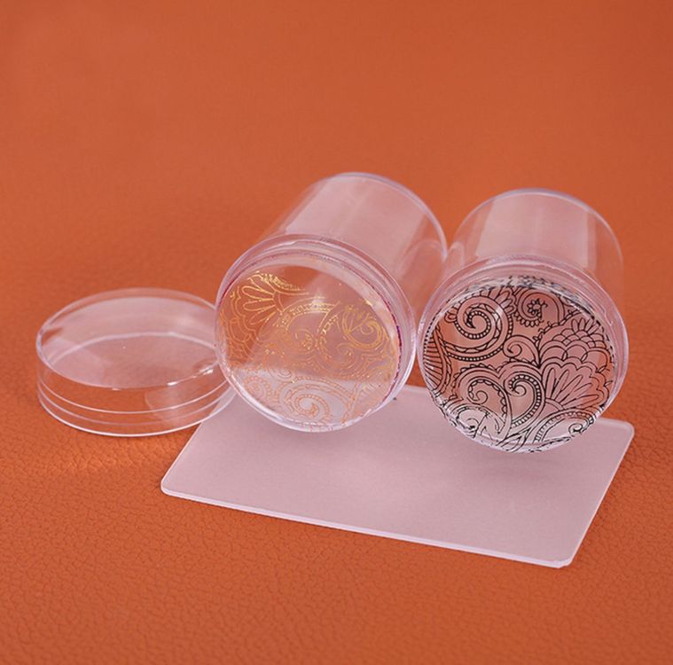 Nagelstempel-Set 4-teilig – Mit Schaber Für French Maniküre & Nageldesign, Ideal Für DIY-Nagelkunst