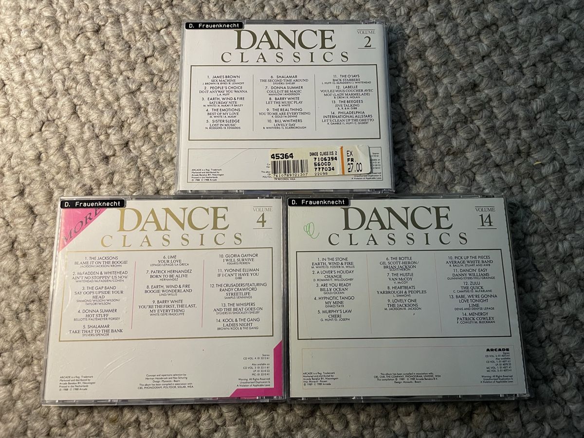 CD: 3x Dance Classics (Vol.2/4/14) – Usato da Reinach AG venduto da trigger7811 2
