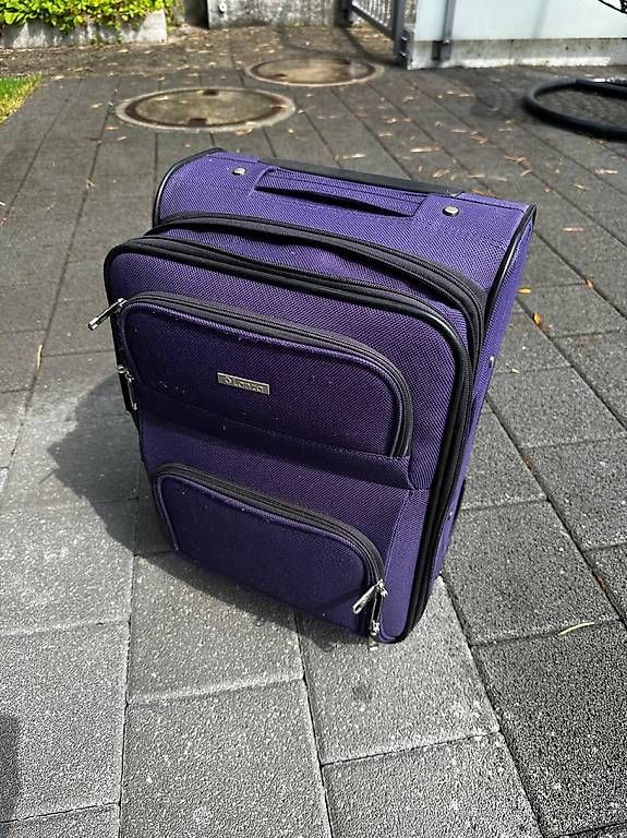 Reisekoffer: Violetter Rollkoffer (Handgriff defekt) – Gebraucht aus Goldau von mic_m6k9