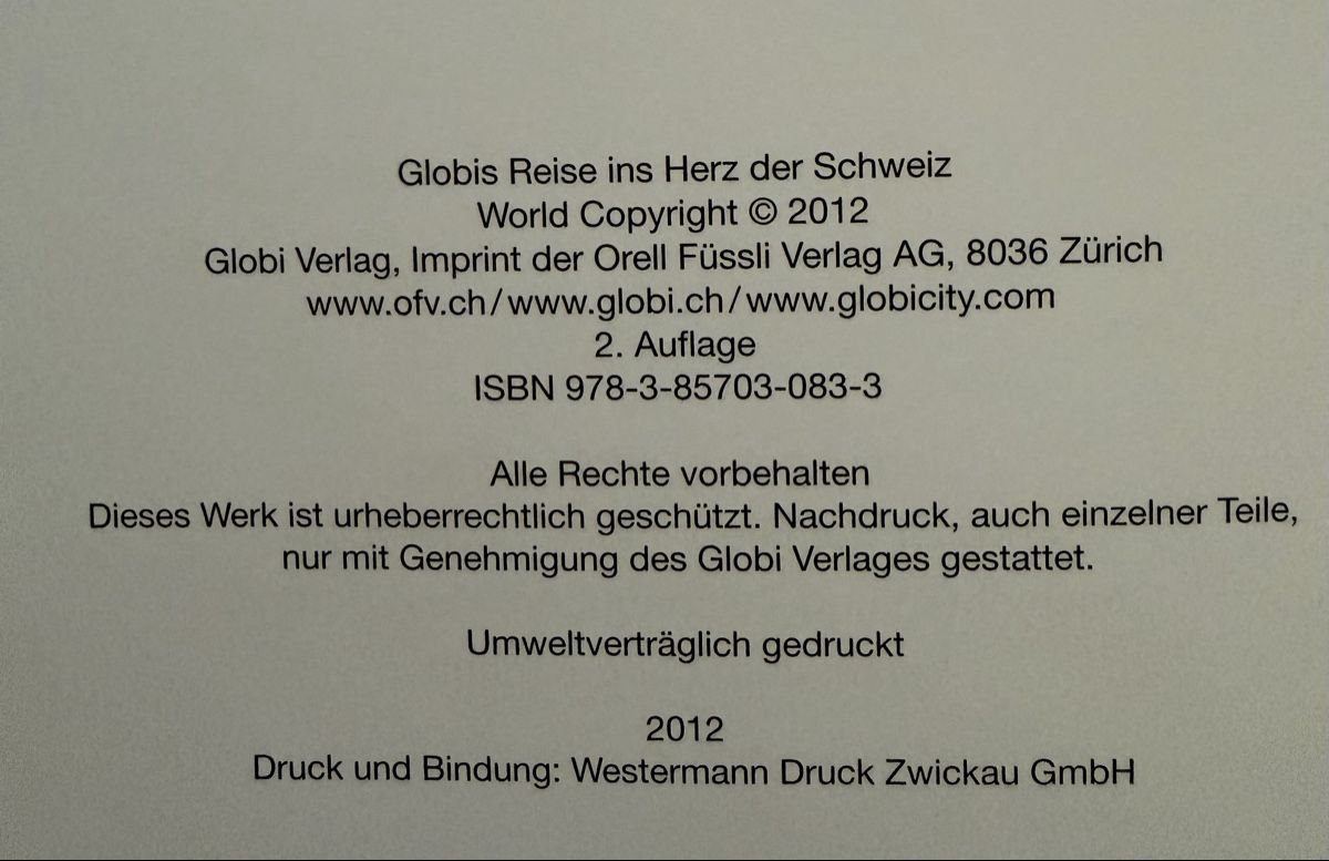 Fumetti: Globis Reise ins Herz der Schweiz – Usato da Oberhasli venduto da anzis 2