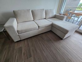 Ecksofa TAMARA in Creme–mit Bettfunktion (unbenutz/Garantie)