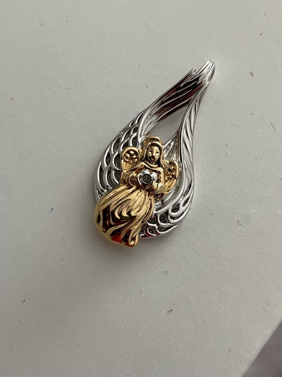 Ciondoli: Pendentif ange argent et or diamant  – Usato da Worben venduto da benit.drn