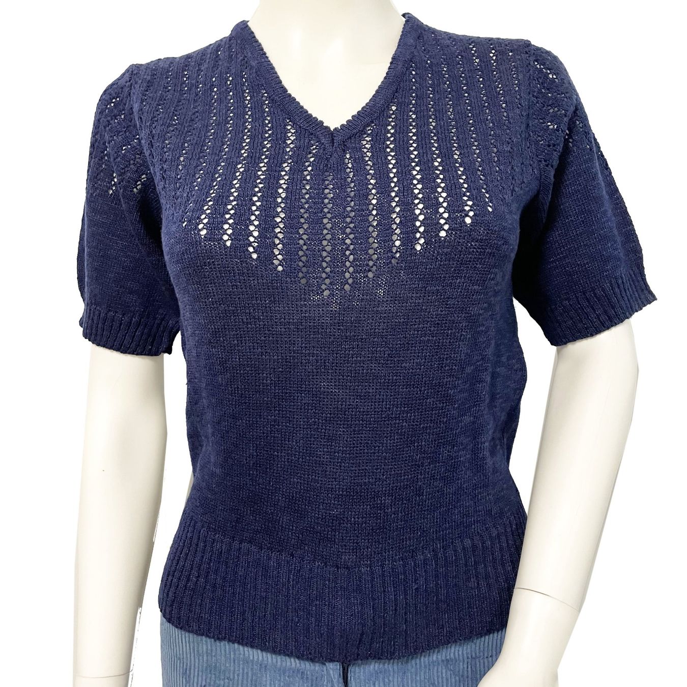 Pullover & Sweatshirts: Pullover Strick Gr. S dunkelblau La Mode jeune Italy 1960s – Neu (gemäss Beschreibung) aus Brüttisellen von Buxus 1