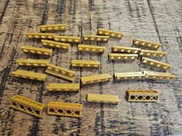 lego 3633 lot de 25 pièces Pearl Gold Fence 1 x 4 x 1
