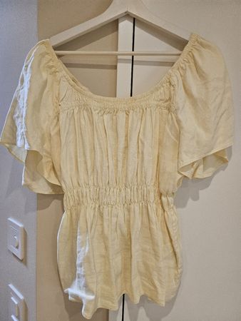 Everlane Leinenbluse gr.L hellgelb 