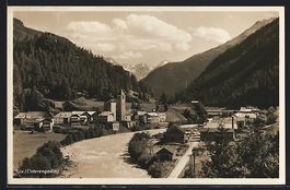 Süs /Unterengadin, Uferpartie mit Kirch