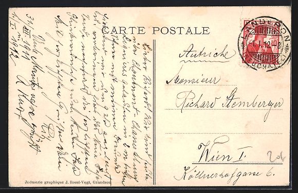 Ansichtskarten: AK Lignières, Hotel de la Poste, 1912 – Gebraucht aus Berlin von bartko-reher 1