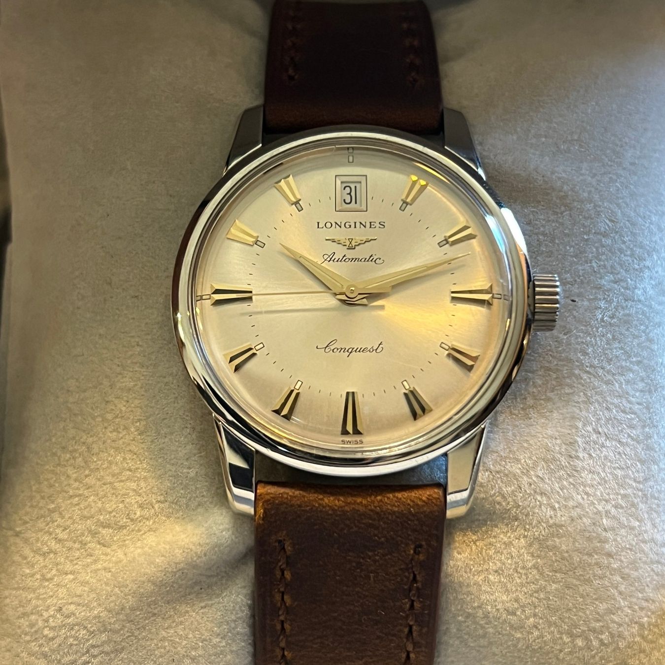 Longines Uhren: Longines Conquest Heritage Automatic Date Full Set L1.611.4 – Gebraucht aus Carouge GE von Watchaser