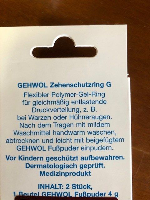Pedicure: Zehenschutzring G klein mit Puder – Nuovo e nell'imballaggio originale da Nottwil venduto da Frontal 1