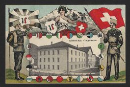 Carte Postale : Militaria, la Caserne de Liestal, 1923