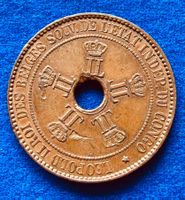 **Belgisch Kongo 10 Centimes 1888 Leopold II Münze in Top**