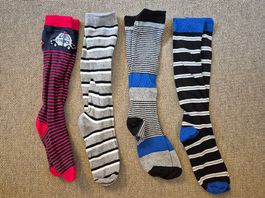 4 Paar Kniesocken Grösse 31-34