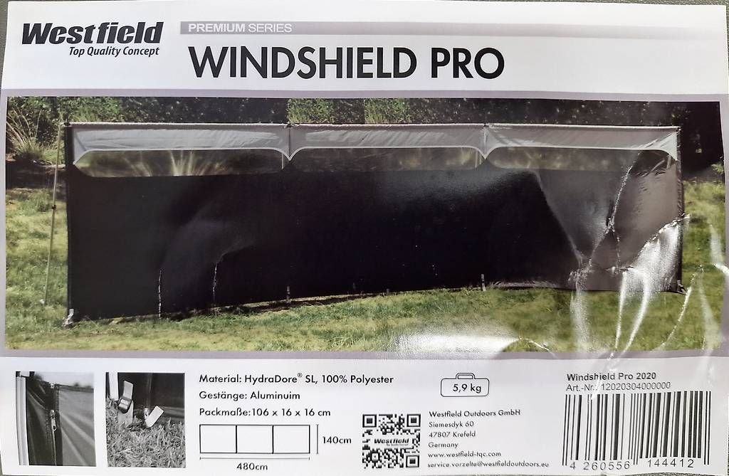 Paraventi: Windschutz Windshield Pro, 480 × 140 cm – Nuovo e nell'imballaggio originale da Seftigen venduto da Kadi61