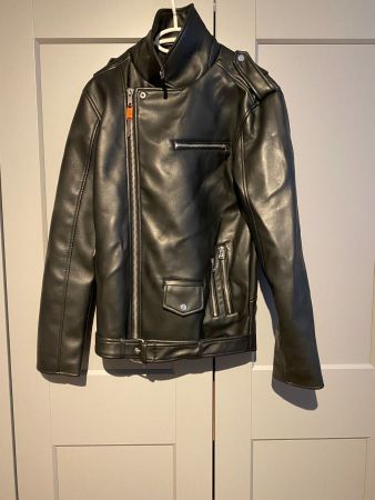Leder Jacke New York Grösse L