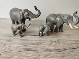 Schleich Elefanten Familie Wild Life 91/97 Elefant Set Herde