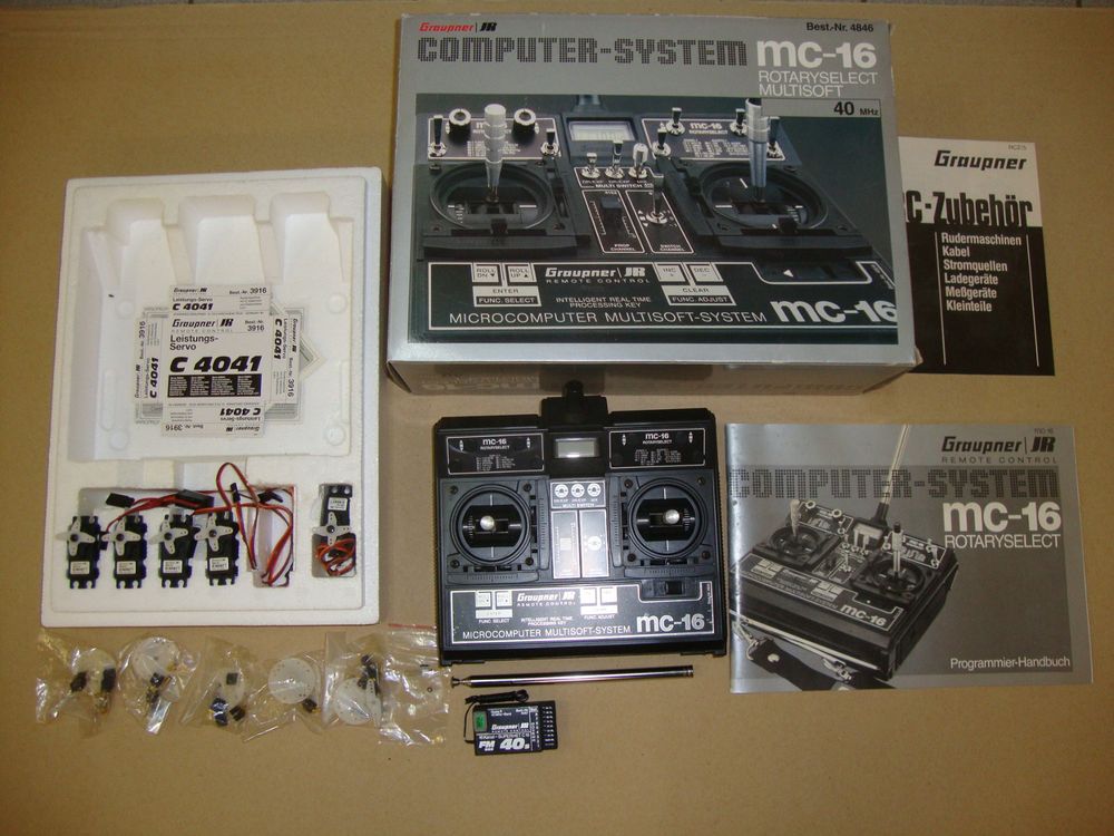 40 MHz Computer System mc-16 von Graupner Sender Empfänger (Defekt) in ...