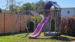 Spielturm Smart Shelter; Schaukelvorrichtung & Sandkasten