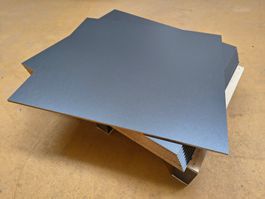 Spanplatte beschichtet anthrazit 8 mm, 73 x 64,6 cm