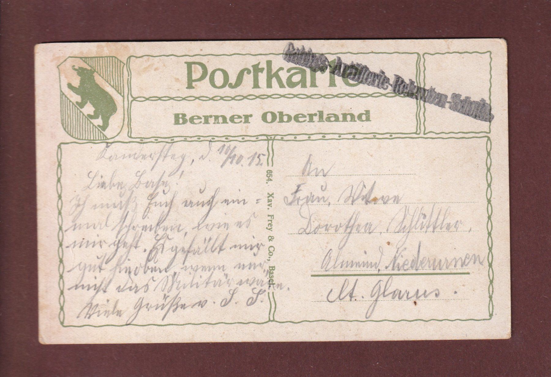 Ansichtskarten: KANDERSTEG - Bahnhof - Birre - 1915 Feldpost – Gebraucht aus Pully von nicecards 1